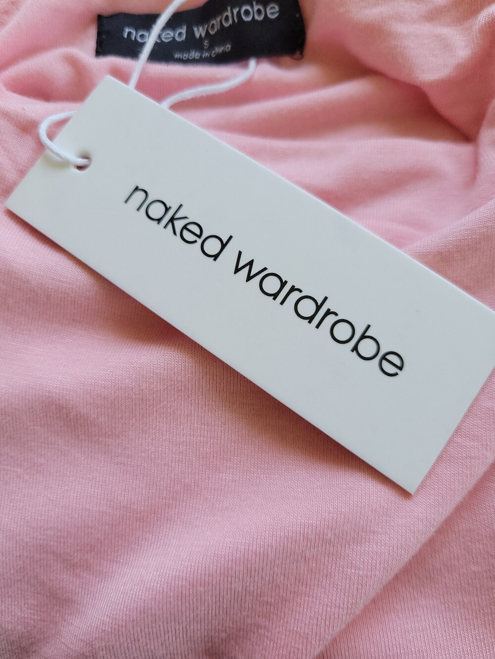Naked Wardrobe Bodycon Maxi Sculpt Mock Neck Dress Pastel Pink Soft Girl Party - Picture 9 of 12